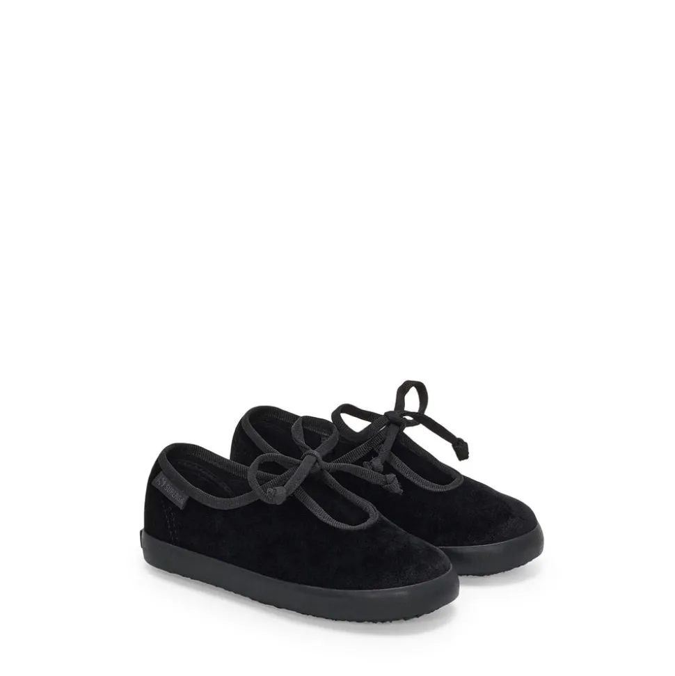 2442 KIDS VELVET BALLERINA LACE